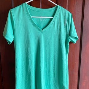 Turquoise Reebok V-Neck